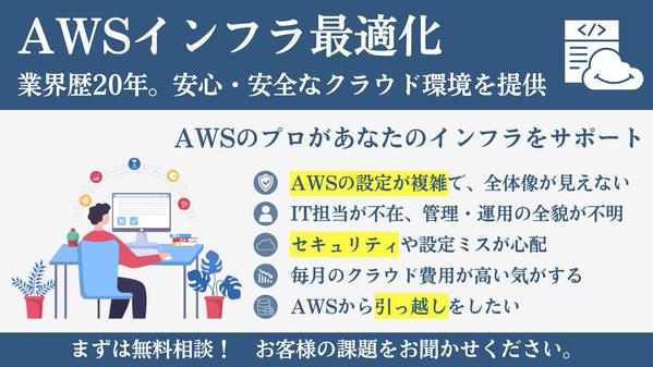 【AWSインフラ最適化・セキュリティ強化サービス】20年の経験で安心サポートします