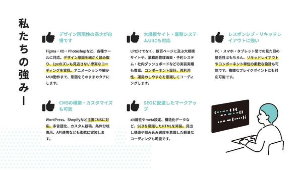 デザインカンプを忠実に、ホームページのコーディングをいたします