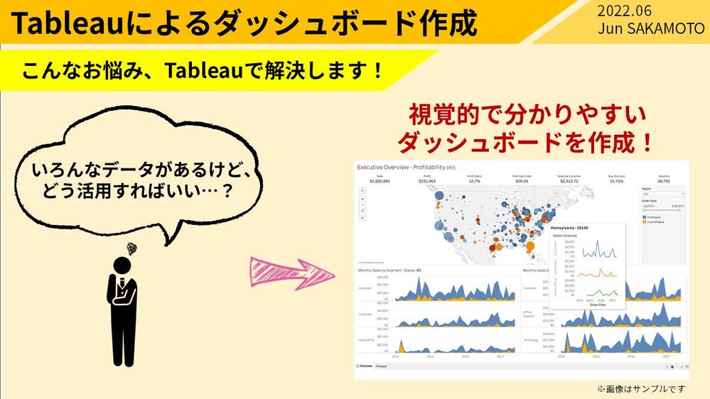 Tableauを用いた魅力的なダッシュボードを作成します