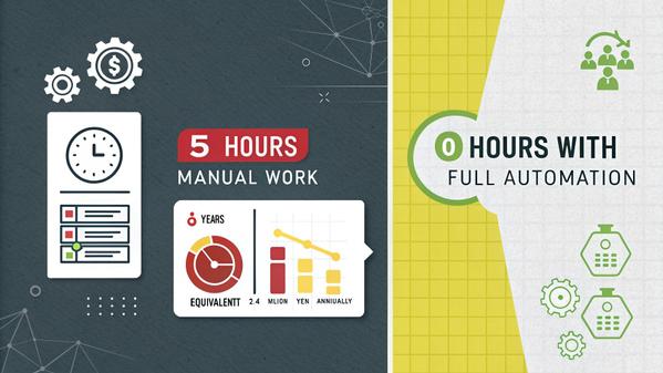手作業5時間→0時間！業務自動化で劇的効率化を実現します