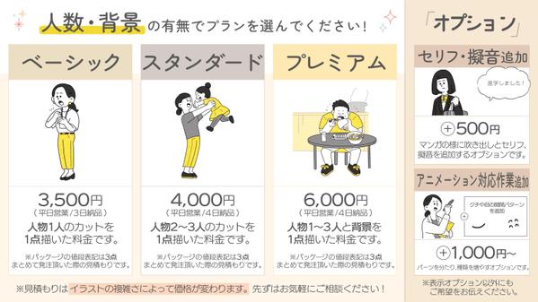 【3,500円〜/商用OK】シンプルで親しみやすい伝わるイラストを描きます