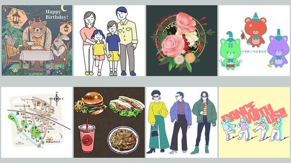 お客様のニーズに合わせて様々なテイストのイラスト制作を承ります