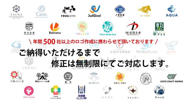 プロのデザイナーがロゴデザインを作成します。ご納得頂けるまで修正は無制限で対応します