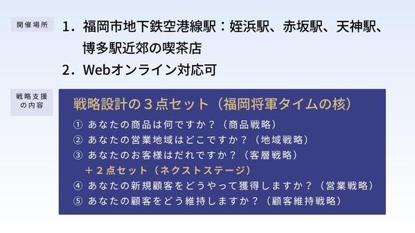 「福岡将軍タイム」ひとり経営者・店舗経営者のための戦略会議室ます