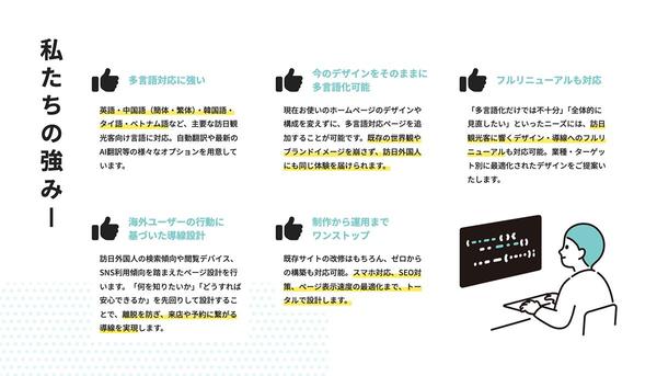 ホームページのインバウンド対応（多言語対応etc）致します