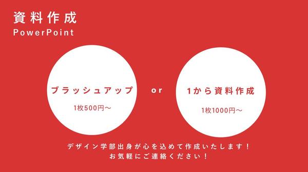 【PowerPoint】デザイン学部出身を活かし見やすい資料を制作します