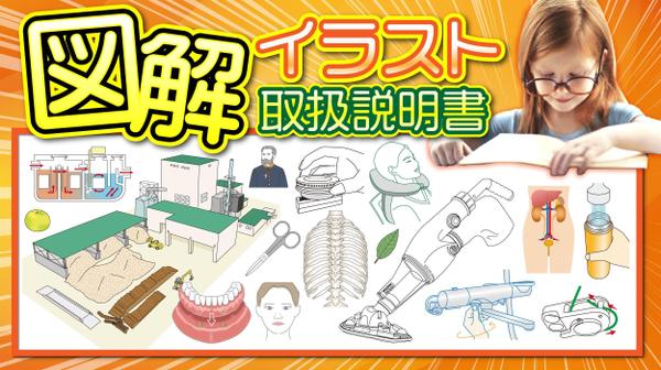 解りやすい図解イラスト・取扱説明書・挿絵・手順・工法イラスト・イラストマップ作ります