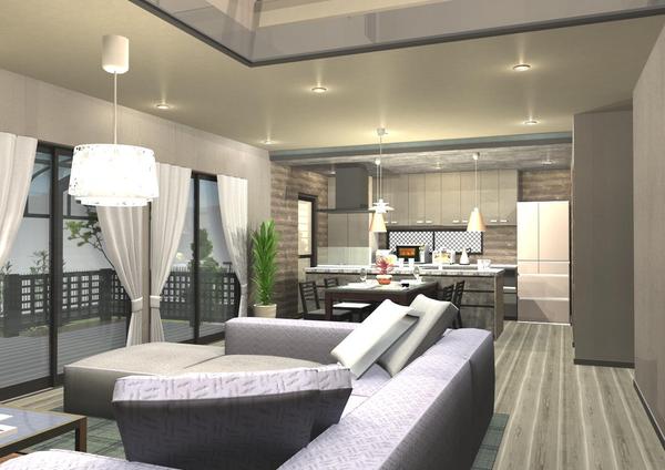 主婦視点のデザイン性と機能性を取り入れた間取りと、実感できるCGパースを作成致します