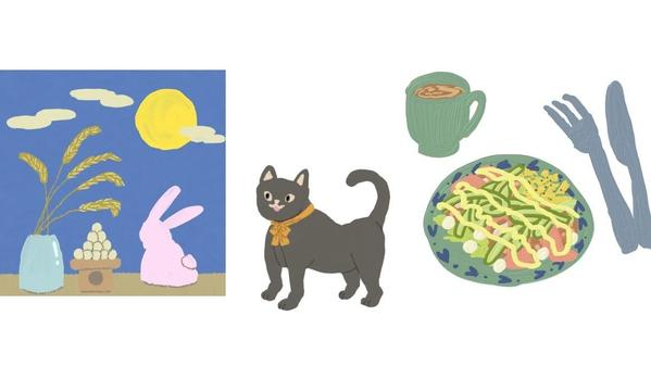 絵本風のナチュラルでかわいい、温かい、ゆるいイラスト描きます