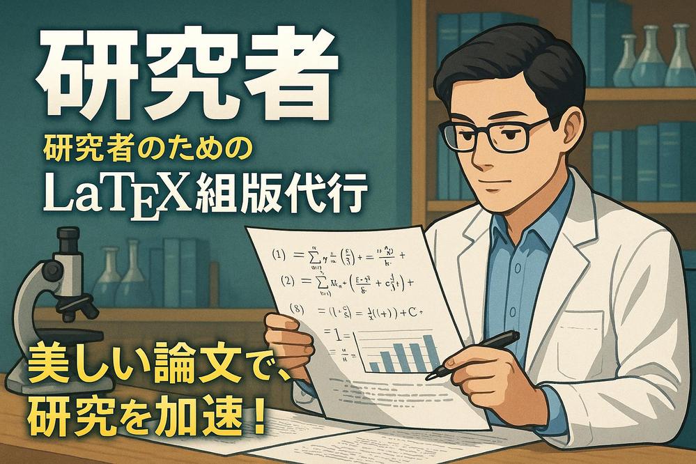 Latexで、あなたの原稿を美しくPDF原稿に仕上げます