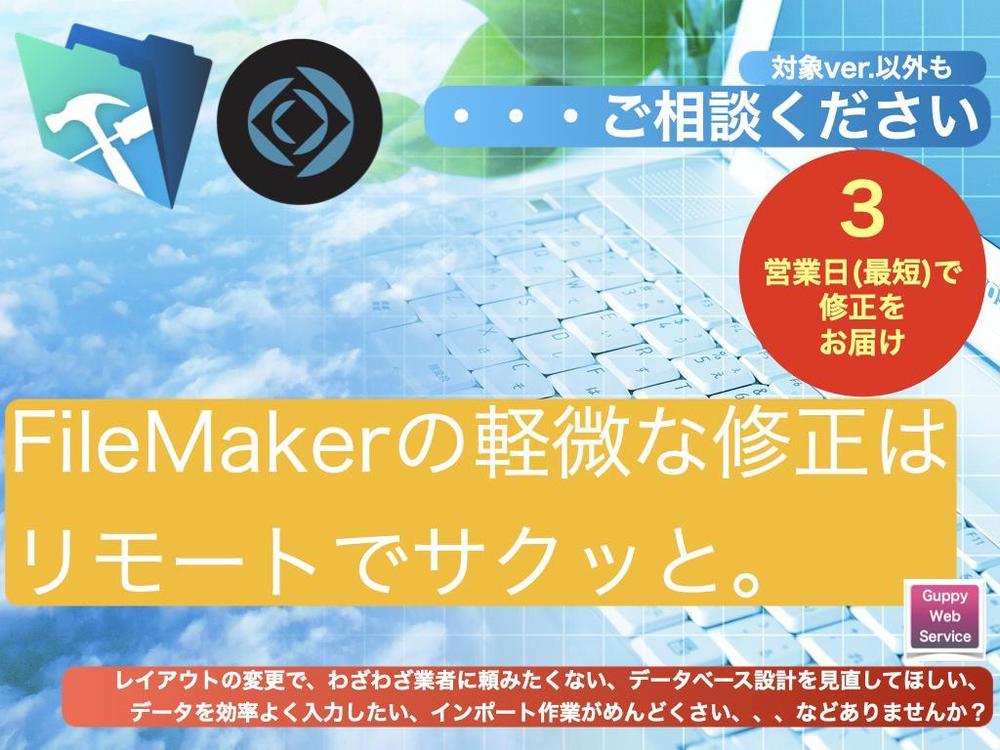 リモートでFileMakerシステムを改修します