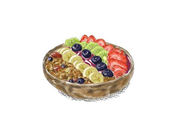 美味しそうな食べ物、飲み物、スイーツイラストを描きます