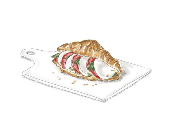 美味しそうな食べ物、飲み物、スイーツイラストを描きます