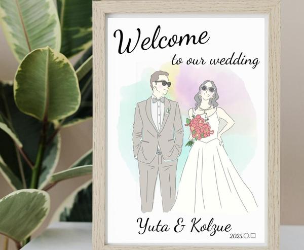 ご希望のウエディングや記念日「イラスト」をお描きします