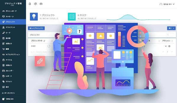 タスク、案件の仕事管理 CRMを開発します