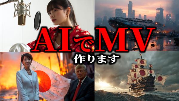 YouTube60万再生突破経験あり。AIでのMV制作、CM、広告制作します