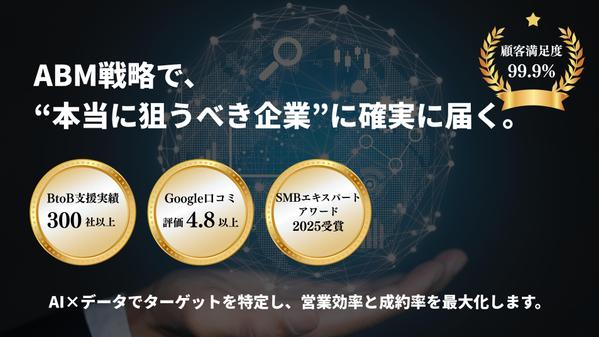 【ABM支援】“最短で成果を出す”BtoBアカウント戦略を構築します
