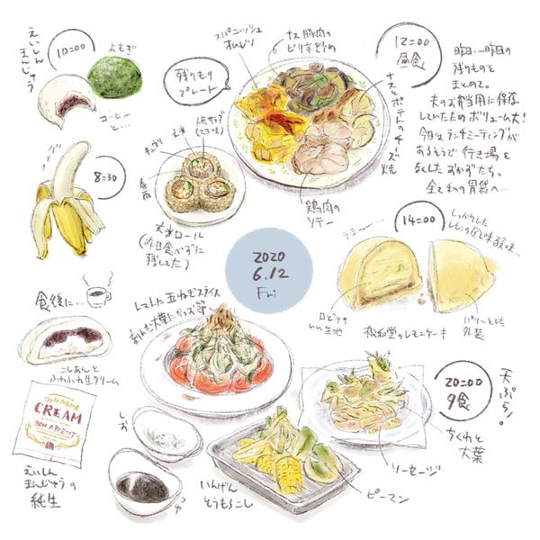 【食事日記・食レポ・グルメ記事に】食べ物のイラストを描きます