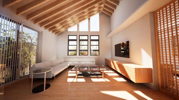 【建築設計】意匠を凝らした内観・外観CGパースを制作します