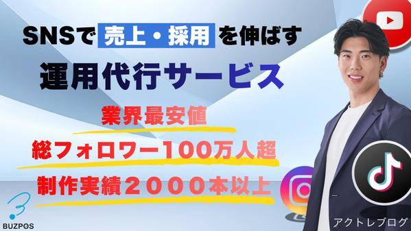 全額返金保証付き TikTokショート動画制作｜採用にコミットする動画制作します