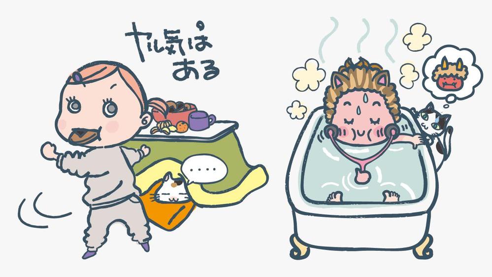 親しみやすい手描き風タッチで ゆるかわ系☆日常コラム用カットイラスト描きます