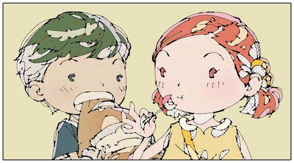 ちょっとレトロな、懐かしい匂いのするイラストレーション描いてます