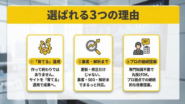 【サイトを育てる保守運用】HPの保守管理・運用をいたします