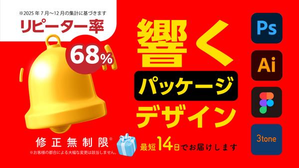 響く！パッケージデザインを最短14日で制作して、お届けします
