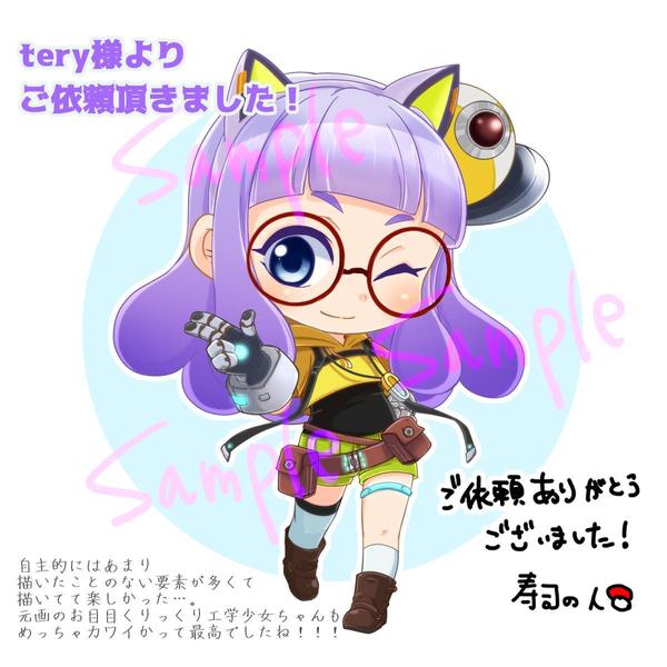 可愛いアニメ調のデフォルメイラストを作成致します