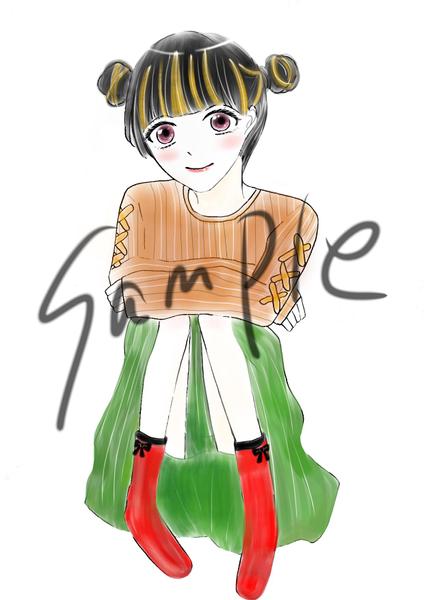 オリジナルイラストを作成します。Ibis paintにて作成します