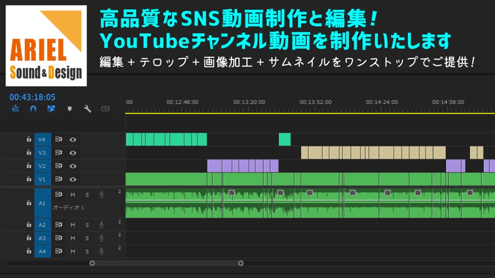 安心納品で高品質なSNS動画制作編集！YouTube動画をスピーディに制作し
ます