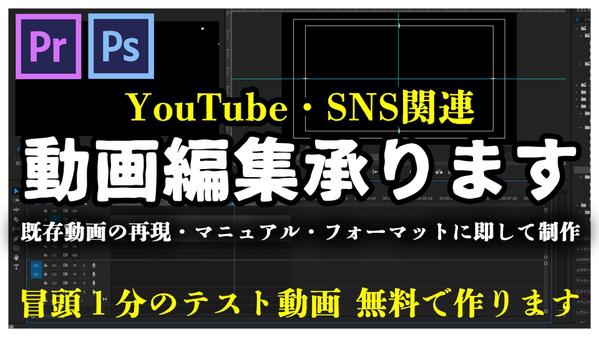 【既存動画再現度高】PremiereProでYouTube動画制作致します