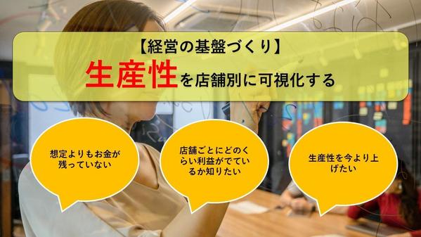 【飲食業】店舗別の一人当たり労働収益性（利益＋人件費）を可視化します