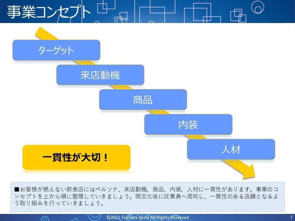 【飲食業 】ターゲット顧客やメニュー構成、店舗内外装など一緒に考えます