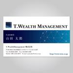 harmonia design (harmonia51)さんのＴ.ＷealthManagementの名刺デザインへの提案