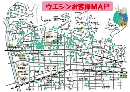 nakacnet (nakacnet)さんの営業範囲をしめす住宅マップ トレースへの提案