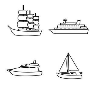 うさぎいち (minagirura27)さんの船各種の簡易アイコンデザイン（帆船・クルーザー・大型客船・ヨット）への提案