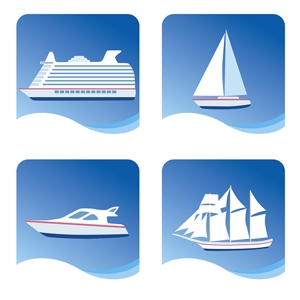 mion graphics (miondesign)さんの船各種の簡易アイコンデザイン（帆船・クルーザー・大型客船・ヨット）への提案