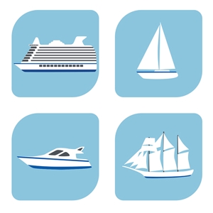 mion graphics (miondesign)さんの船各種の簡易アイコンデザイン（帆船・クルーザー・大型客船・ヨット）への提案