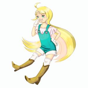 050-3さんの人差し指で鼻の下をこする少女のキャラクターデザインへの提案