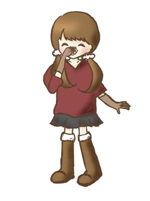 takeyano (Takeyama)さんの人差し指で鼻の下をこする少女のキャラクターデザインへの提案