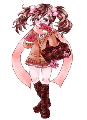 美絽 (ameya10)さんの人差し指で鼻の下をこする少女のキャラクターデザインへの提案