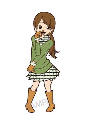 タチバナ ミノル (ahi3)さんの人差し指で鼻の下をこする少女のキャラクターデザインへの提案