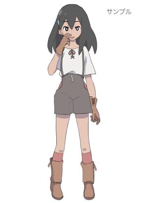 wagggk (wagggk)さんの人差し指で鼻の下をこする少女のキャラクターデザインへの提案