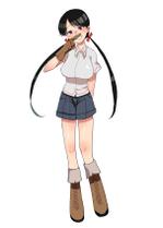 笹川佐藤 (sasakisatou)さんの人差し指で鼻の下をこする少女のキャラクターデザインへの提案