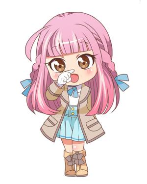 勝田デザイン事務所 (saisaishi)さんの人差し指で鼻の下をこする少女のキャラクターデザインへの提案