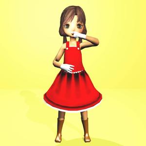 proposer_gaku (proposer_gaku)さんの人差し指で鼻の下をこする少女のキャラクターデザインへの提案