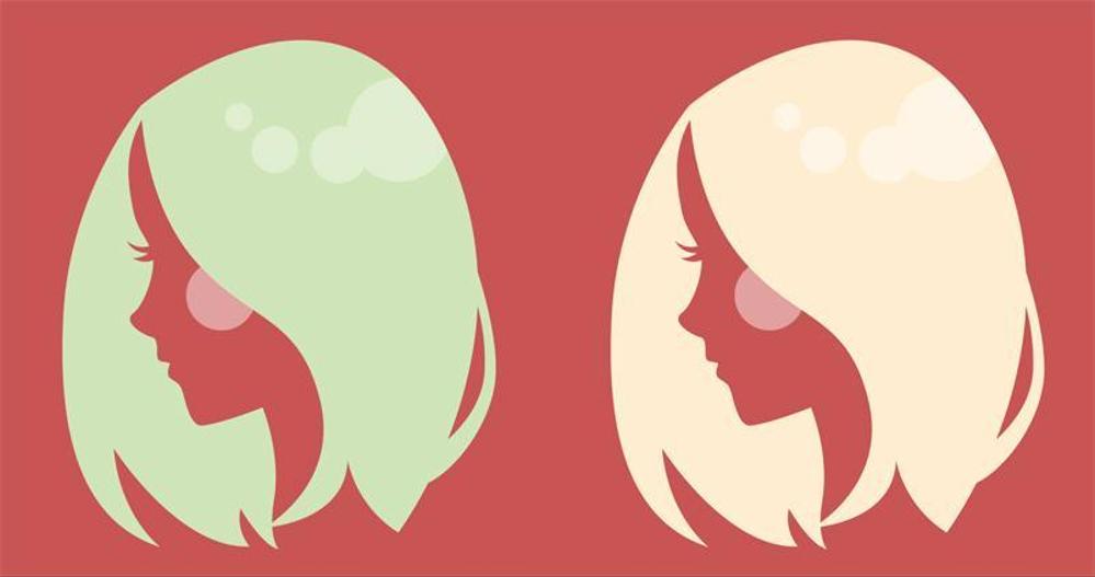 化粧品パッケージに使用する女性の横顔イラスト