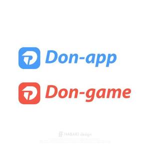 HABAKIdesign (hirokiabe58)さんのアプリ紹介サイト「ドン・アプリ」と「ドン・ゲーム」のロゴへの提案