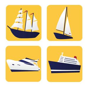 g.graphics ()さんの船各種の簡易アイコンデザイン（帆船・クルーザー・大型客船・ヨット）への提案